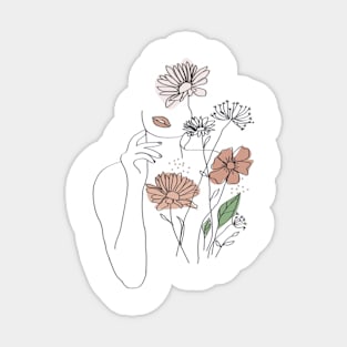 flower woman Sticker